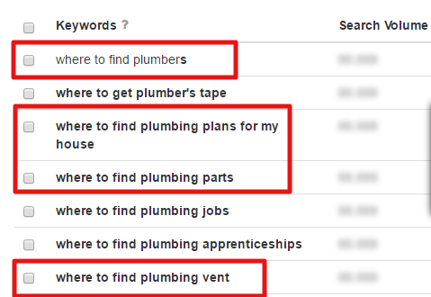 plumbing search