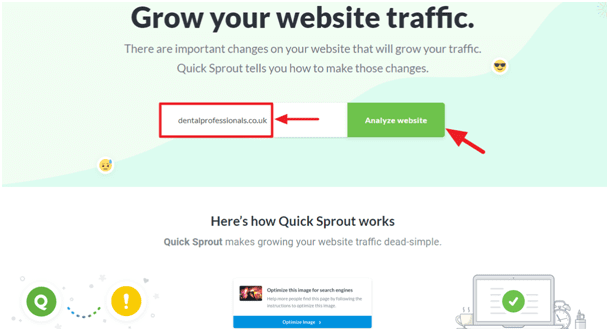 interactive content - Quick Sprout snapshot