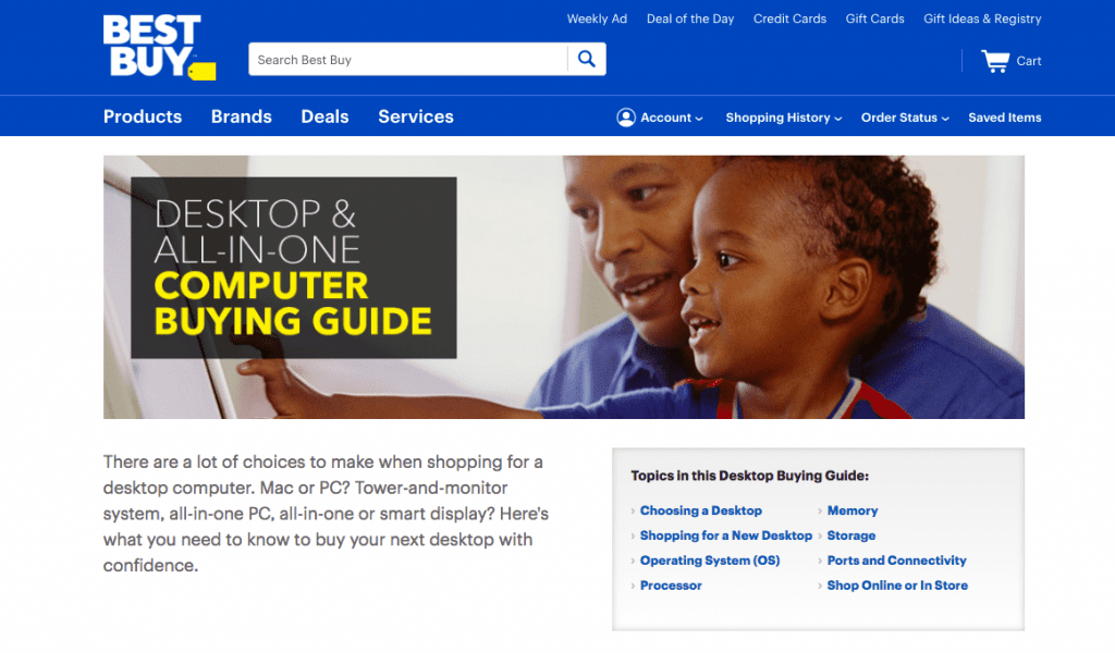 Best Buy uses content marketing to drive ecommerce traffic